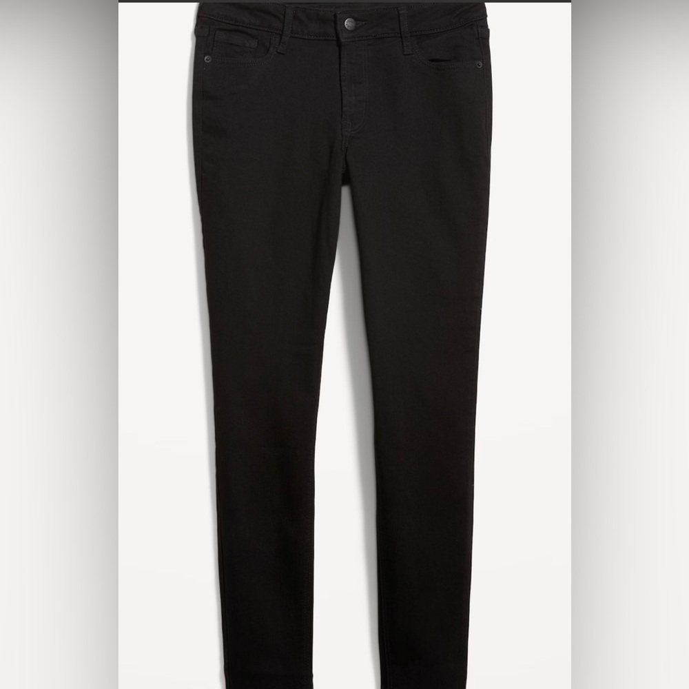 Old Navy Mid-Rise Rockstar Super-Skinny Jeans size 4, black